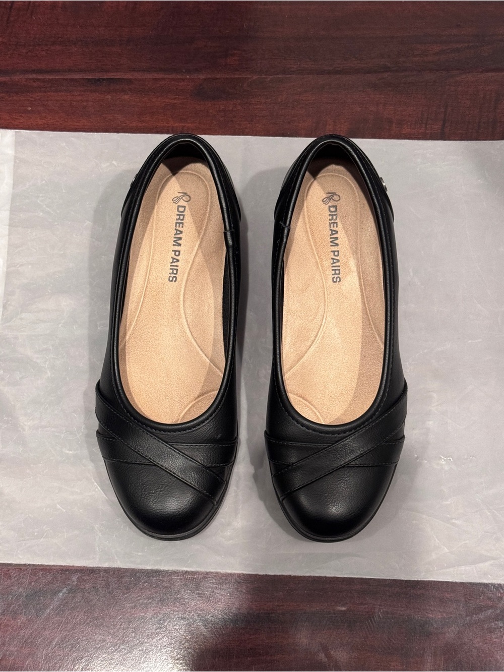 Dream Pairs Black Womens Slip-On Ballet Flats